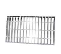 Ty Canal de plongée en acier galvanisé avec couvercle de grille résistant à la rouille 50 x 35 x 3 cm Idéal pour les gouttières extérieures et les allées