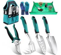 TYBYBB Outils de jardin Accessoires de jardin Outils de jardin avec tapis de plantation Pelle de jardin Pelle à fleurs Râteau manuel Gartentas Coupe de jardin Outil Transplanter Kit de jardin Petit