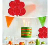 TYCIONG Kit de ballons de fête en forme de pastèque, décorations en latex vibrants pour événements d'été, 6 ballons (#3)
