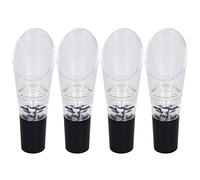 Tyenaza 4PCS Wine Aerator Pourer, Wine Decanter Spout Bar Accessories for Household Party (Silver)