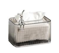 Tyenaza Boîte à Mouchoirs, Support à Grande Ouverture, Distributeur De Mouchoirs à Ressort à Levage Automatique pour Salle De Bain, Salon, Comptoir De Chambre à Coucher(Suie)