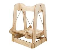 Tyenaza Hamac balançoire en Bois pour Chat, lit de Chat Suspendu Stable et Silencieux pour Fournitures pour Animaux de Compagnie