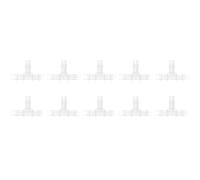 Tyenaza Lot de 10 raccords cannelés pour tuyaux, raccord en plastique à 3 voies, pression, température, en forme de T, raccord cannelé 1/2, adaptateur pour tuyau d'air (T-you 12.7)