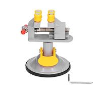 Tyenaza Mini étau de Table Universel, Rotation à 360 degrés, Pince à étau avec Base d'aspiration, Outil de Sculpture Artisanale pour Montre à Bijoux, Noyer