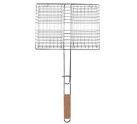 Tyenaza Panier de barbecue en acier chromé polyvalent pour grillades en plein air