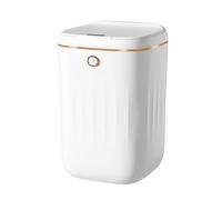 Tyenaza Poubelle de Salle de Bain sans, Poubelle Automatique 20L Capteur sans Facile à Nettoyer PP Poubelle électrique étanche pour Cuisine Salle de Bain (Le type de batterie nécessite 2 piles AA.)