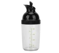 Tyenaza Shaker à vinaigrette, bouteilles de 200 ml pour vinaigrette, empêchent les fuites, pot à vinaigrette avec couvercle, récipient à vinaigrette pour la cuisine (Noir)