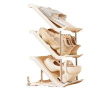 Tyenaza Support de Rangement pour Chaussures incliné, étagère à Chaussures Multicouche permettant d'économiser de l'espace, Petite étagère à Chaussures