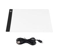 Tyenaza Tableau de copie, boîte à lumière LED A4 alimentée par USB, bloc de traçage de luminosité à 3 niveaux pour dessin, croquis, animation (235 x 335 mm)