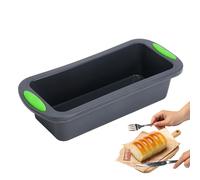 TYFYH Moule à Pain en Silicone,Moule à Cake Silicone,Antiadhésif Moules Rectangulaire pour Gâteaux,Pain de Mie,Financiers,Accessoires Air Fryer,Ustensiles à Pâtisserie(27,8 x 12 x 6,2 cm) Gris Foncé