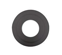 Tygerix - Rosace cache-mur en acier noir pour tuyaux de 80 mm | Rosetta de couverture de trou mural pour conduit de cheminée pour poêles à bois ou à granulés et chaudières | Haute résistance à la