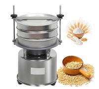 TYH Tamis Vibrant Électrique 90 W, Machine À Tamiser Commerciale, Tamis De 2 À 6 Mailles, Tamis Vibrant De Laboratoire en Acier Inoxydable 304 pour Farine, Riz, Poudres De Plantes 3mesh