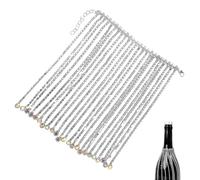 Tyinerc Franges de bouteilles de vin en strass | Pendentif brillant réglable - Décorations de bouteilles de champagne | Pour fête, bureau, maison, dortoir d'étudiant, appartement, champagne, whisky