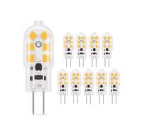 TYKGSQIP 10 pièces ampoule LED G4 sans scintillement, 12v 3w dimmable Bi-pin, 2835 SMD, 3 couleurs accordables 2700k-6000k (Transparent 230V 3W/Blanc chaud 2700K)