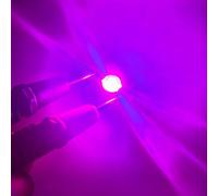 TYKGSQIP Diodes LED haute puissance 1W 3W 5W avec base de dissipateur thermique-Kit de module PCB en étoile 20mm pour remplacement de la lampe frontale de projecteur (pack de 10)(5W/Violet)