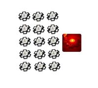 TYKGSQIP Diodes LED haute puissance 1w 3w 5w avec base de dissipateur thermique-module en étoile de 20mm pour remplacement de lampe frontale (pack de 15)(5W/Rouge)