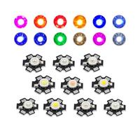 TYKGSQIP Émetteurs LED haute puissance 1W avec circuit imprimé en aluminium - Ampoules DIY pour lampes torches, projecteurs et plafonniers (plusieurs couleurs) (20pcs/1W-rose 400-840NM)