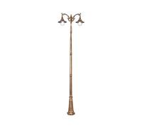 TYLDBNF Lampadaire d'extérieur 320 cm 2 lumières européennes lampadaire extérieur en Aluminium IP65 étanche lampadaire Cour Villa Jardin pelouse Lampe antirouille Lampe Haute pôle Verre Transparent