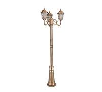 TYLDBNF Lampadaire d'extérieur à 3 lumières rétro en Verre, Lanterne de Paysage, lampadaire Haut, Lampe d'extérieur, Villa, Jardin, Maison, Pilier, Lampe de Poteau étanche, Cour, Colonne Lumineuse