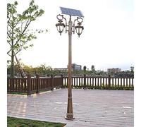 TYLDBNF Lampadaire d'extérieur Solaire à 2 têtes LED, lampadaire Haut, étanche, Anti-Corrosion, économie d'énergie, Super Lumineux, lampadaire extérieur en Aluminium, éclairage de Cour, lampadaire de