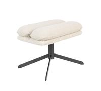 TYLER - Repose pieds en tissu bou lanc Blanc
