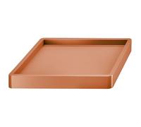 Tymar Rouleau pour plantes - Soucoupe carrée avec roulettes - Terre cuite - 45 x 45 cm