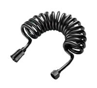 TYMYW Tuyau de Douche Flexible Télescopique,Tuyau À Ressort,Tuyau En Spirale Adapté À La Douchette À Main,Pistolet de Pulvérisation de Toilettes, Bidet,Noir,1,5 M