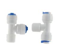 Type de té 6.5mm 9.5mm OD à 1/4 "3/8" mâle connexion rapide enfichable for connecter le raccord de Tube d'eau for filtre à osmose inverse RO(PB 6.35mm-1I4-6.35mm Tee Male)