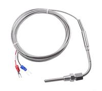 Type K Ther-moelement Capteur de température EGT pour gaz d'échappement du moteur, sonde en acier inoxydable de 5 mm, filetage 1/8" NPT, plage de mesure de -100 à 1250 °C, câble en fibre de verre avec
