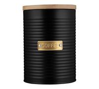 TYPHOON Café collection OTTO, noir, récipient de stockage de 1,4 litre, acier, bois de bambou, silicone
