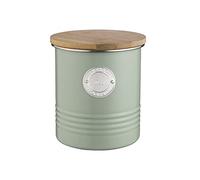 Typhoon LIVING Collection Boîte de rangement à thé avec couvercle, vert pastel, 1 l, boîte de rangement de cuisine pour thé, boîte de rangement en acier, boîtes de conservation avec couvercle