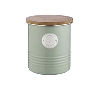 Typhoon LIVING Collection Sucrier avec couvercle | Vert pastel | Boîte de rangement pour sucre de cuisine 1 l | Récipient à sucre en acier | Boîte de conservation hermétique en bambou