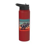 Tyrannosaure Rex paléontologue Dinosaure rugissant Indominus Stainless Steel Insulated Water Bottle