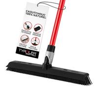 Tyroler Balai Caoutchouc & Raclette Sol | Tête De 41 cm Balai Bross Poils Animaux | Manche Anti-Rouille en 4 Parties de 140 cm pour Balais Coiffeur Caoutchouc Professionnel | Balais Nettoyer Sol