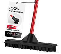 Tyroler Balai Caoutchouc & Raclette | Tête 33 cm Balai Bross Poils Animaux | Balai Coiffeur Caoutchouc Professionnel 140 cm avec Manche | Balais Nettoyer pour Sol, Garage, Terrasse et Carrelage
