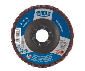 TYROLIT CONDITIONING DxH 125x22,23 Pour acier et inox, MOYENNE, Forme : 28PCA - version déportée (CONDITIONING), Art. 742153 x5 morceau