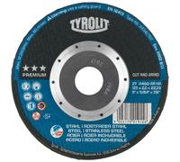 TYROLIT Disque à tronçonner CUT AND GRIND DxUxH 125x2x22,23 Avec DEEP Cut Protection pour acier et inox, Forme : 27 - version déportée, Art. 34042757 x25 morceau