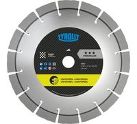 TYROLIT Disque à tronçonner diamanté DCU Premium D.230mm perçage.22,23mm construction univ.12mm - 34468871