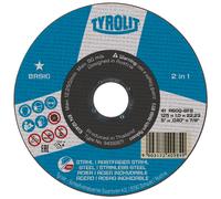 TYROLIT Disques à tronçonner DxTxH 115x1,6x22,23 2en1 pour acier et inox, forme : 41 - version droite, Art. 34332872 x25 morceau