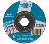TYROLIT Disques à tronçonner DxTxH 125x1,6x22,23 2en1 pour acier et inox, forme : 41 - version droite, Art. 34332862 x25 morceau