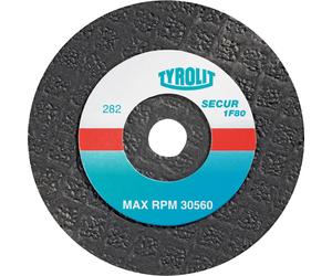 TYROLIT Disques abrasifs DxTxH 100x25x25 1F80 pour acier inoxydable, forme : 1F80 - exécution droite (disque à ébarber), Art. 441203 x25 morceau