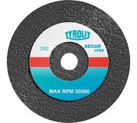 TYROLIT Disques abrasifs DxTxH 60x10x10 1F80 pour acier, forme : 1F80 - exécution droite (disque à ébarber), Art. 441219 x100 morceau