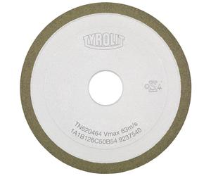 TYROLIT Enrobés de résine synthétique CBN pour le ponçage à sec DxTxH 100x10x20 Pour les aciers non alliés et faiblement alliés, les aciers fortement alliés et les aciers rapides, Forme : 1A1, Art. 62