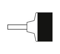 TYROLIT Meules sur tige DxT-SxL 50x30-6x40 ELASTIC pour métaux non ferreux, PVC, acier et acier inoxydable, Forme : 52MS - (meule sur tige), Art. 929 x1 morceau