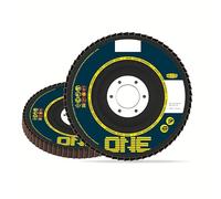 TYROLIT ONE Lot de 10 disques à lamelles 2 en 1 - Disques de meulage durables de 125 mm pour acier et acier inoxydable - Grain 40 - 125 x 22,23 mm