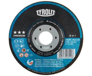TYROLIT RONDELLER DxH 125x22,23 2en1 pour acier et inox, forme : 29RON (Rondeller®), Art. 57005 x25 morceau