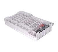 TYTOGE Boîte de Stockage de Piles, Couvercle à Charnière Transparent avec Rembourrage Souple pour Piles AA AAA, Organisateur en Plastique Durable pour éviter la Corrosion