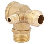TYTOGE Clapet Anti-retour pour Compresseur D'air, Filetage Mâle en Laiton, | Construction en Laiton, Sortie Coudée, Raccord Pneumatique, Utilisation du Système de Pression, Ajustement des Tubes et des
