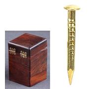 TYTOGE Clou de Tête de Meuble, Clou de Tête de Charnière en Laiton Fixation Solide Résistant à l'usure Haute dureté 100 Pièces pour la Maison (15 mm de longueur)