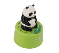 TYTOGE Compte à Rebours Mécanique, Minuterie de Cuisson Mécanique de 60 Minutes, écologique, en Forme d'animal Mignon, Batterie pour la Cuisine (Panda avec Base Verte)
